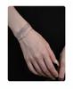 Silver Mesh Flowing Light Bracelet - Fashionable Wristband with a Simple Luxury Design