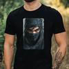 Men's T-Shirt Ninja Portrait Motif Cotton Size XS To 5XL