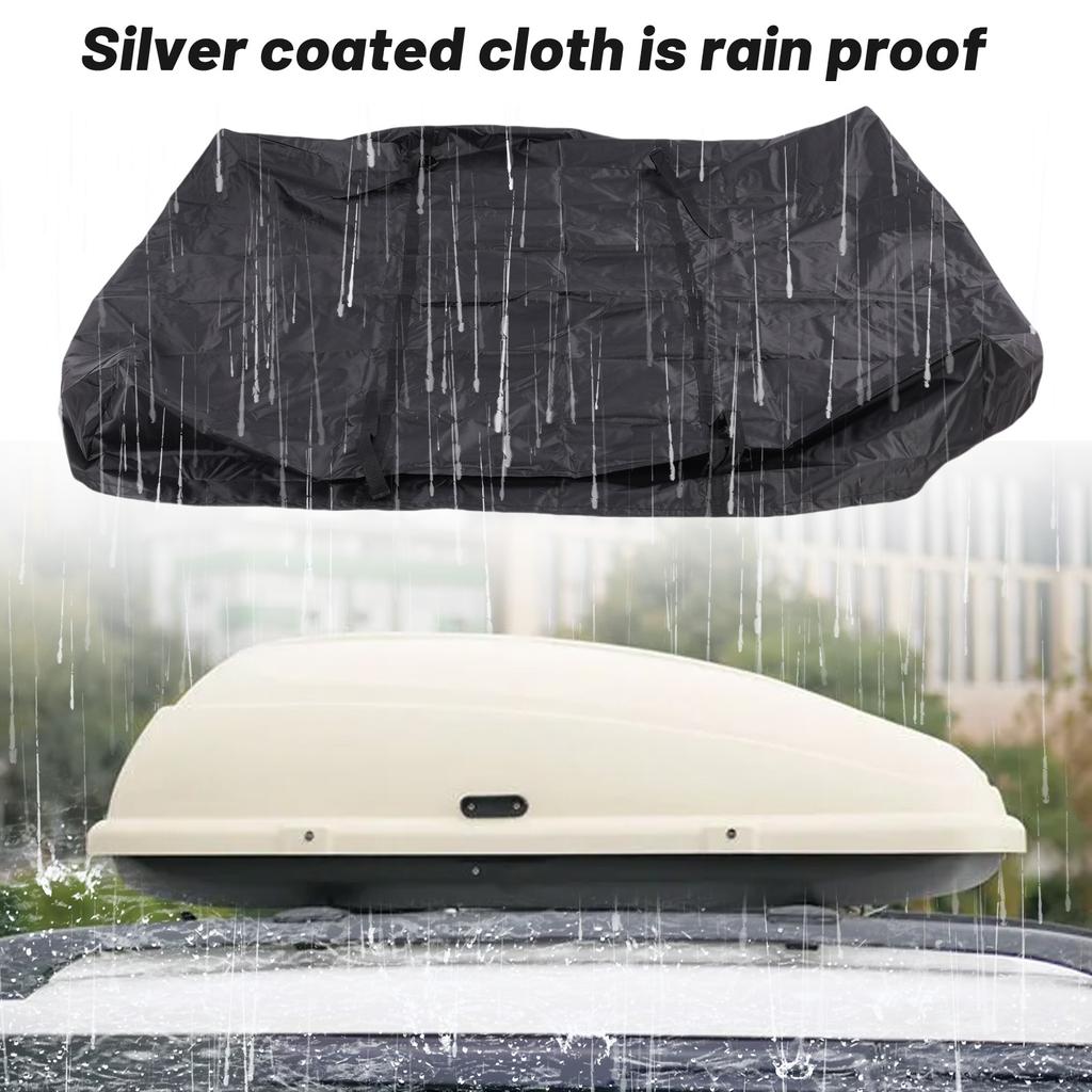 Car Top Rack Cover 420D Silver Coated Oxford Fabric Rainproof Dust Proof Car Top Luggage Rack Cover for Outdoor Travel