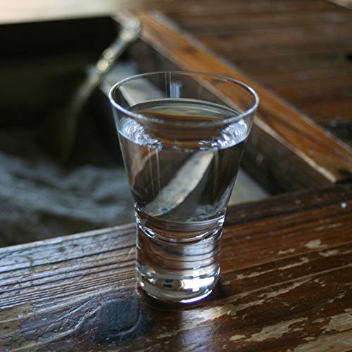 Wired Beans Eternal Shot Glass, Transparent, 90ml, in a Japanese Cedar Box