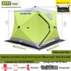 Hexagonal Cotton Ice Fishing Tent - Thickened, No Assembly Needed