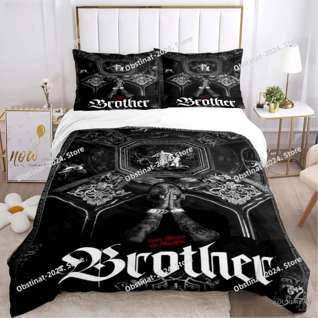 Anuel AA Rapper Hip Hop Singer All Season Bedding Set Printed Duvet Cover Pillowcase Single Double Style Queen King Size Sets