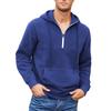 Autumn Winter Men's Thickened Hooded Sweater Stand-up Collar Half-zipper Long-sleeved Casual Comfortable Skin-friendly Breathable Tops Sweatshirt