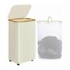Foldable Laundry Basket with Inner Pocket: Large Capacity Hamper for Bedroom & Bathroom.