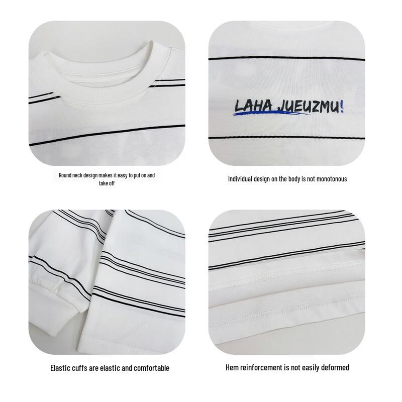 Boys' Cotton Letter Print Short Sleeve T-Shirt