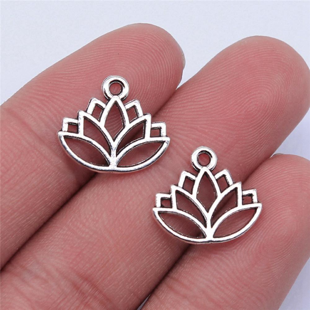 Charms Rose Lotus Pendants Wedding Jewelry Findings QC107
