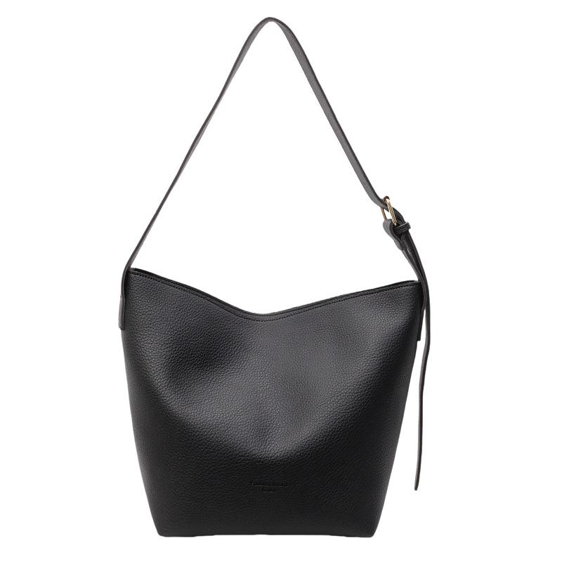 Large capacity bucket bag, new fashion versatile bag, simple casual women's commuting shoulder oblique span bag
