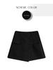 2025 Irregular High-Waisted Slimming A-Line Shorts Skirt with Button Detail - Women's Wide-Leg Pants