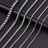 Stainless Steel Titanium Box Chain Necklace - Simple Square Link, Versatile, Trendy Accessory