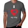 Pug  I Love My Dog TShirt Basic Daily Outfit Short Sleeve Tee