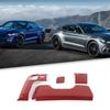 4pcs Steering Wheel Lower Panel Trim Cover For Ford Mustang 15+ Red Carbon Fiber