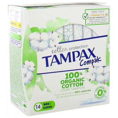 Tampons - Tampax - Compak Cotton Protection - Super - Hypoallergen - 14 Stück