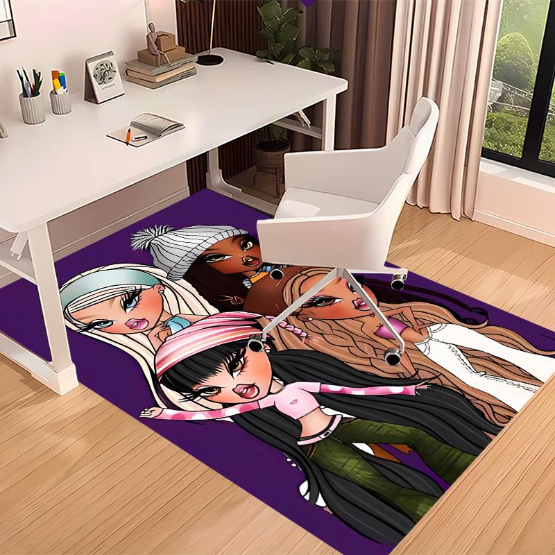 Bratz1 Printed Absorbent Washable Carpet, Non-Slip Bathroom Mats, Kitchen Rugs, Yoga Mat,Living Room Entrance, Camping Picnic Rugs