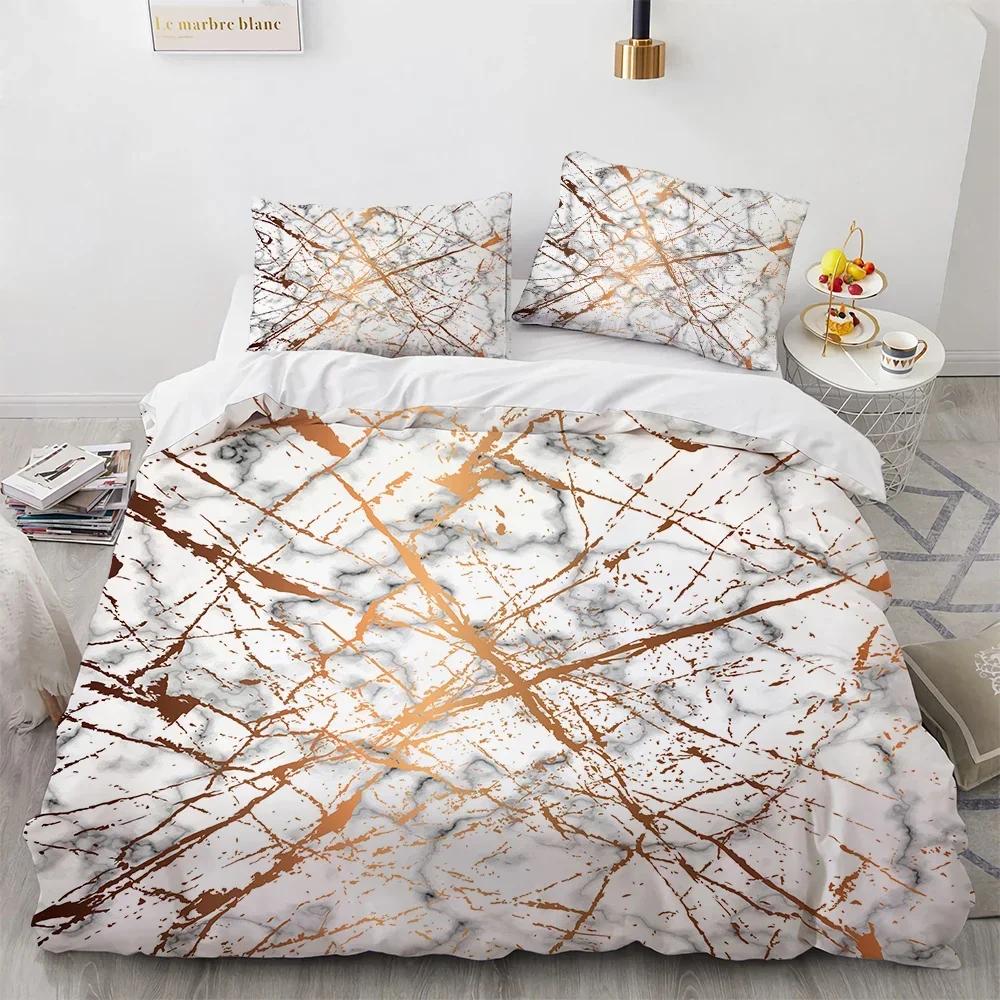 Beding Soft Duvet Cover Set White plus Black Marble 3 Piece-10 -TC Premium Microfiber Down Warm Comforter Comfortable Quilt Cover featuring Ziper