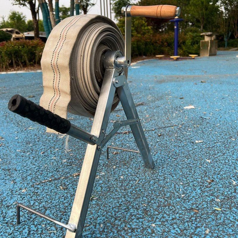 Mașină Portabilă cu Tambur pentru Furtun Manual Bobinator pentru Conducte de Apă de Foc Suport Pliabil pentru Bobinat, Artefact pentru Irigare Agricolă