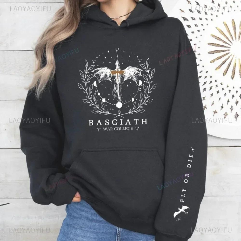 

2025 Women s Fall/Winter Hoodie Fourth Wing Sweatshirt Basgiath War College Dragon Knight Hoodie Fantasy Gift unisex Pullover S