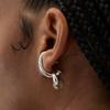 Niche High-End Silver Metal Personality Temperament Simple Water Drop Crystal Pendant Earrings S925 Silver Needle Stud Earrings