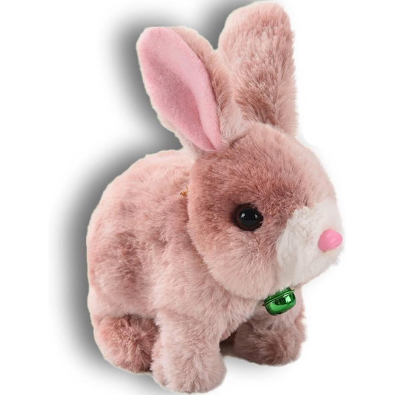 , Iepurașul meu realist, ureche care zvâcnește, tremurând, iepuraș interactiv lucrat manual pentru copii, cadou de Paște