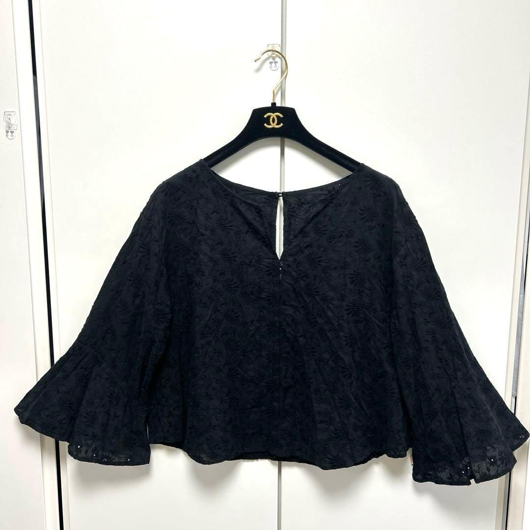 SLOBE IENA cut work blouse pullover black