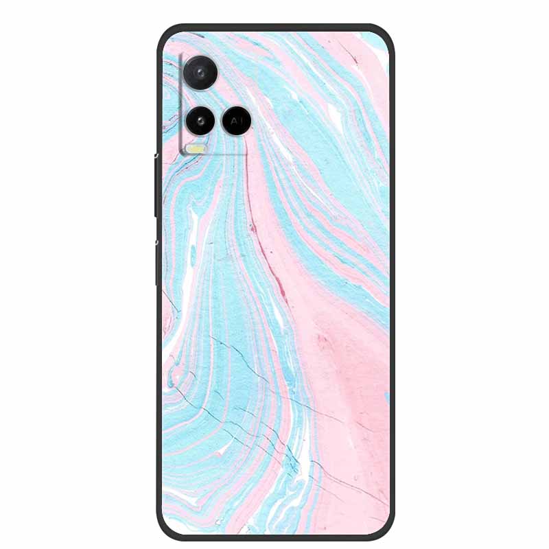 Marble Case For Vivo Y33s Silicone TPU Soft Phone Fashion Cover For Vivo Y33 S Case V2109 Funda Luxury Shockproof Cartoon Coque