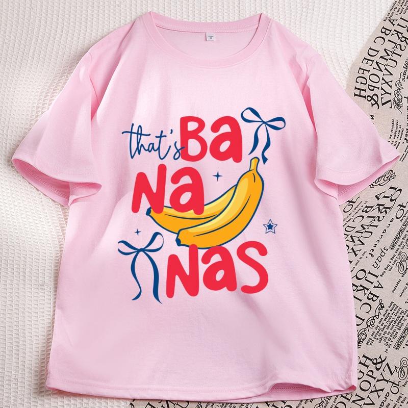Thats Bananas T Shirts Summer Fruit Tshirt Retro Graphic Tee Banana Graphic Tee Trendy O Neck Short Sleeve Tshirts Clothing