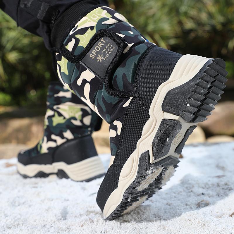 Stivali da Neve Caldi in Velluto High Top per Bambini Scarpe in Cotone per Ragazzi e Ragazze Scarpe in Cotone da Studente