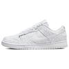 Nike Dunk Low White Paisley Low Top Skateboard Shoes Women's Black White Beige DJ9955-100(Team33-)
