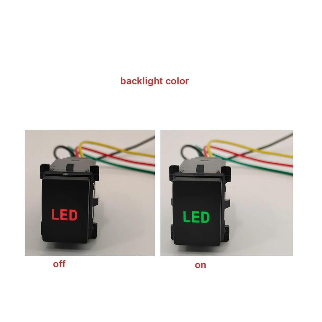 AVAZBQGB 1PC Power Auto LED Light Front Fog Light Switch Push Button Switch Retrofit