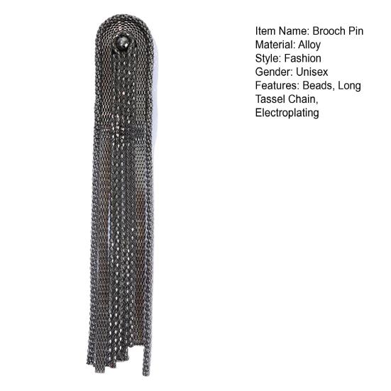 Brochnål Handgjorda Pärlor Lång Tofskedja Klassisk Galvaniserad Dekorativ DIY Herr Dam Epålett Axel Smycken Klädtillbehör