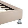 Bed Frame in Cappuccino Brown Artificial Leather 100 x 200 cm