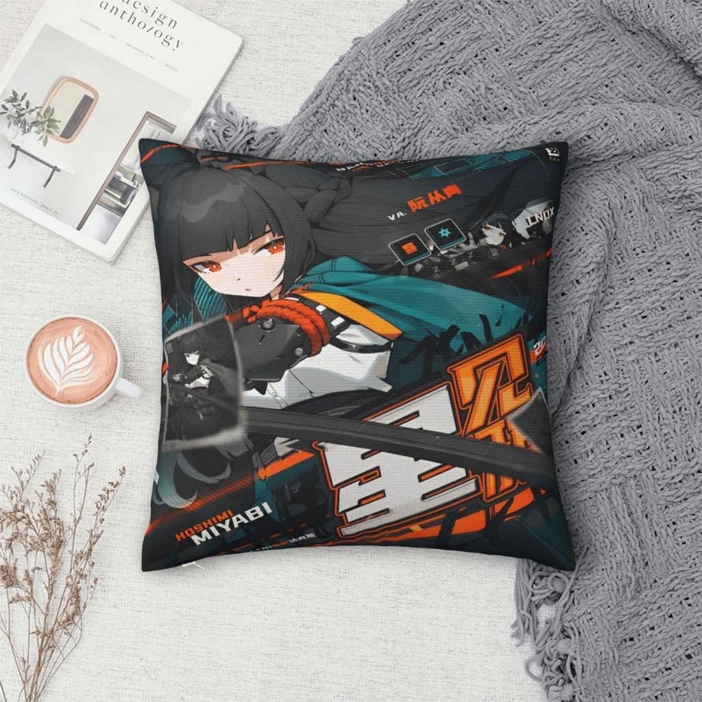 Home Decor ZZZ Deadly Assault Ellen Nicole Miyabi Pillowcases Accessories Zenless Zone Zero Pillow Covers Square Multiple Sizes