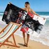 Name Custom Duty Call Ghost Print Beach Towel, Large Soft Quick Dry Towel for Beach Camping Swimming