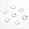 7pcs/set Moon Leaf Double V Double Layer Cross Ring