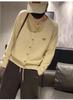 Women's Knitted Wool Cardigan with Round Neck and Small Horse Embroidery - 100% Pure Wool, New Autumn Collection.