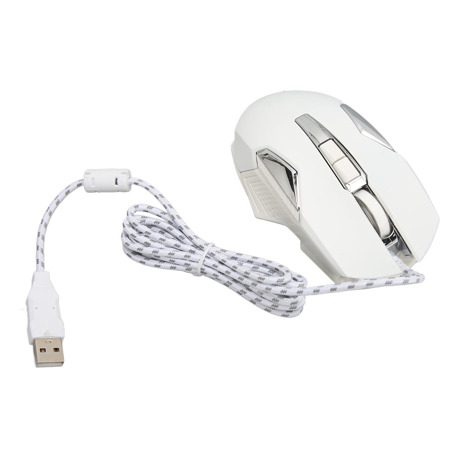 

RGB Gaming Mouse Multifunction Ergonomic 7200 DPI Wired Optical Gaming Mouse With Programmable Buttons and Backlight белый