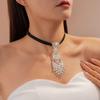Cravatte Formali di Lusso per Affari con Nappa Cristallo Strass Accessori per Abbigliamento Formale