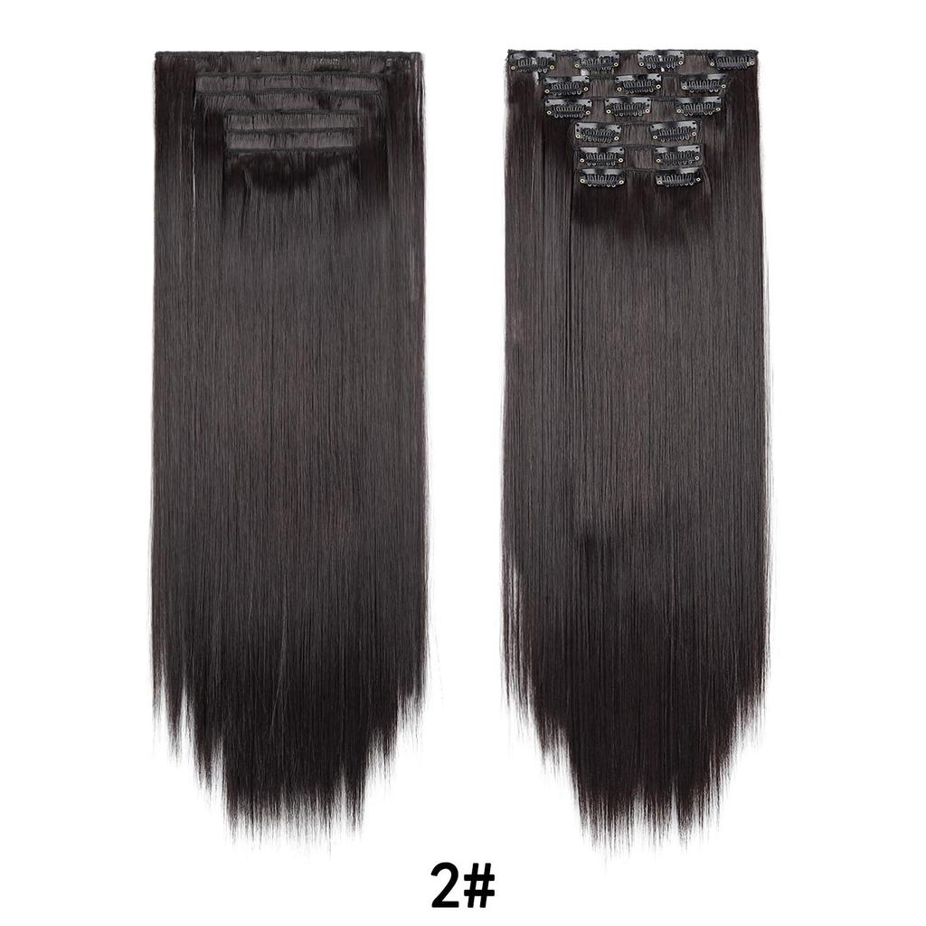 6Pcs/Set Clip-in Hair Extensions Long Straight Hair for Full Head Synthetic Hairpiec for Women Ladies