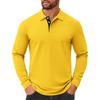 Men's Solid Color Button Lapel Long Sleeve Top Men's Casual Fashion Long Sleeve Top