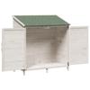 Garden Shed White 106 x 56 x 113.5 cm Solid Spruce Wood