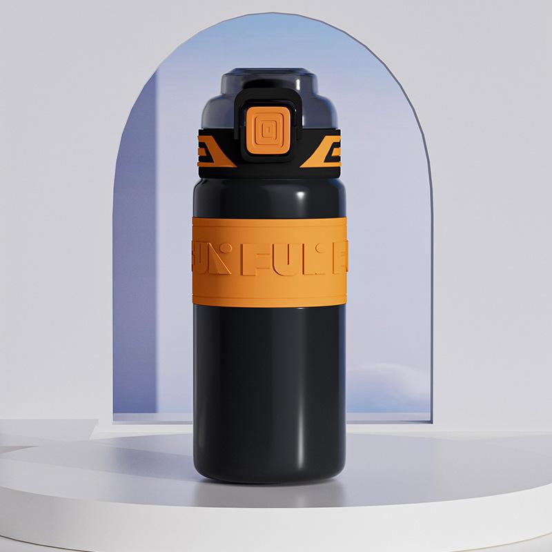 Summer New Sports Cup High Appearance Level Stainless Steel Thermos Cup Outdoor Convenient Spring Cover Double Drinking Cup