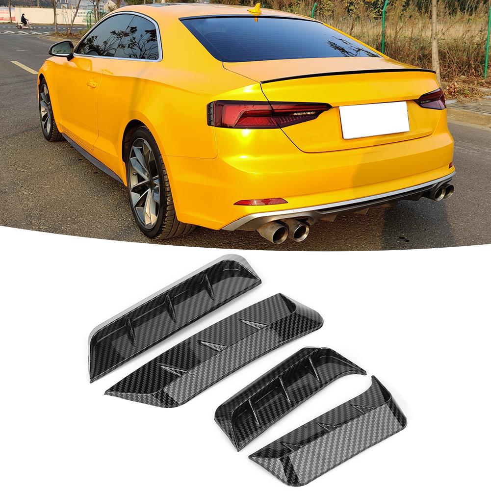 Carbon Fiber Style Headlight Vent Eyebrow Headlamp Taillght Protective Cover Fits for A5 B9