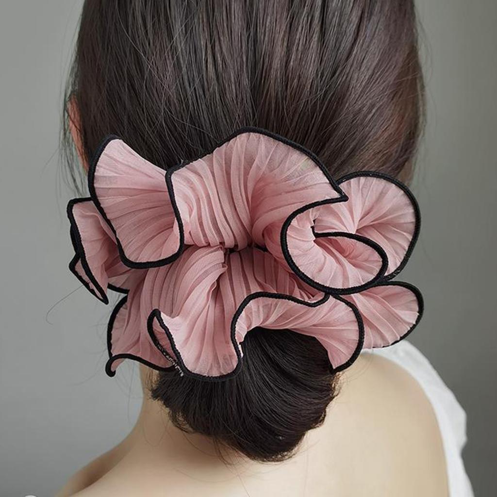 Ruched Hair Scrunchies Thick Oversized Hair Scrunchy Elegant Hair Rope Scrunchy Women Ponytail Holder