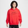 Sweatshirts Men's Orange Red Hooded Moderate
