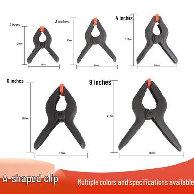 Nylon Woodworking Spring Clamp - A-Type, 2" & 4" Plastic Background Fixing Clips