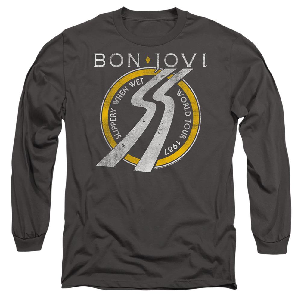 Bon Jovi Unisex Adult Slippery When Wet Tour Dates T-Shirt