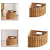 Corner Storage Basket Accessories Large Capacity Open Top Compact Sturdy Fan Shape Organizer for