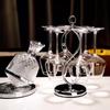 ZISIZ European Luxury Crystal Burgundy Wine Glass Set with Decanter