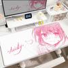 Pretty Pink Anime Girl Mousepad PC Gamer Cute Large Desk Mat Office Laptop Gaming Mouse Pad Kawaii PC Keyboard Rug Birthday Gift