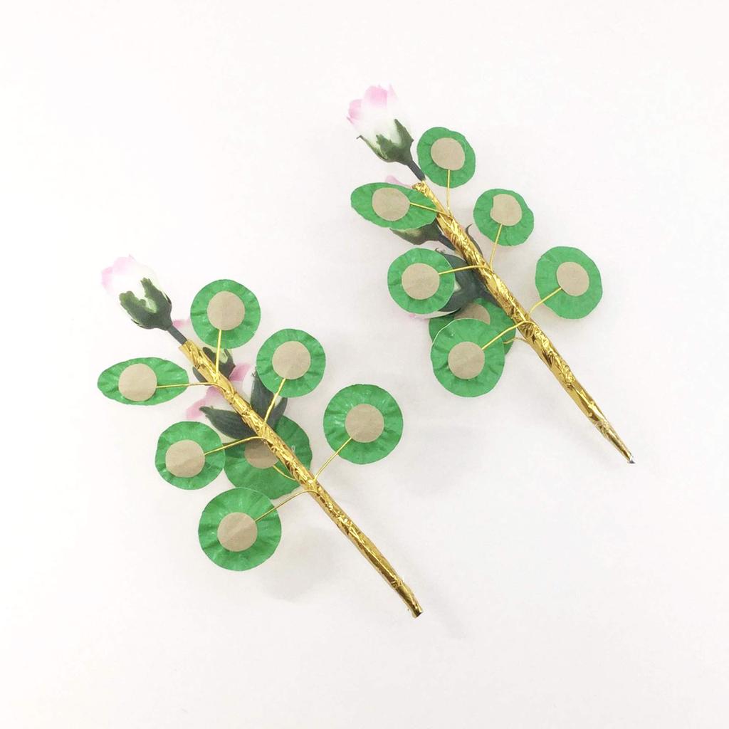 Yamaichi Shoten Obon Decorations, Obon Supplies, Mini Bon Flowers, 2 Stems, Approx. 20cm, B-495
