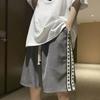 Men's Summer Breathable and Comfortable Side Webbing Design Casual Shorts Five Points Large Size Loose Sports Outer Wear Shorts